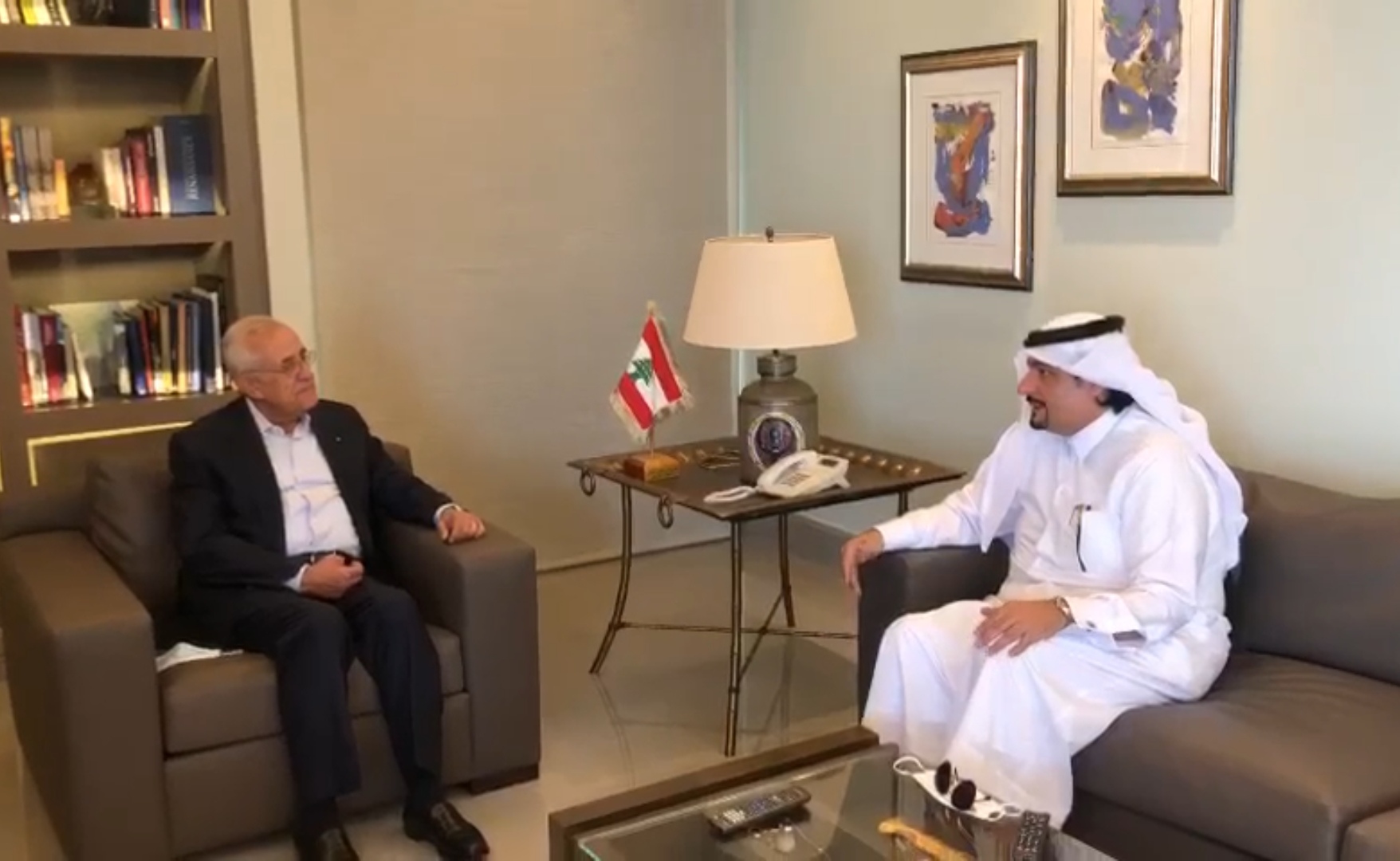 سليمان استقبل سفير قطر: لتضامن عربي يحبط المخططات التخريبية